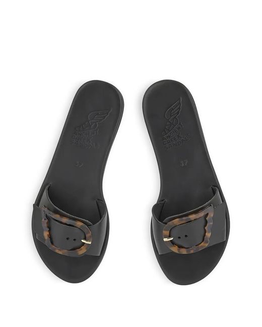 Ancient Greek Sandals Black Aglaia Sandals