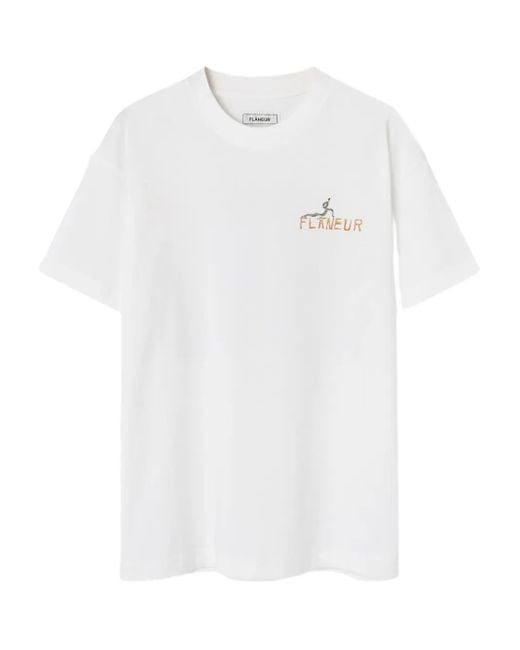 T-Shirt À Logo Imprimé flâneur pour homme en coloris White