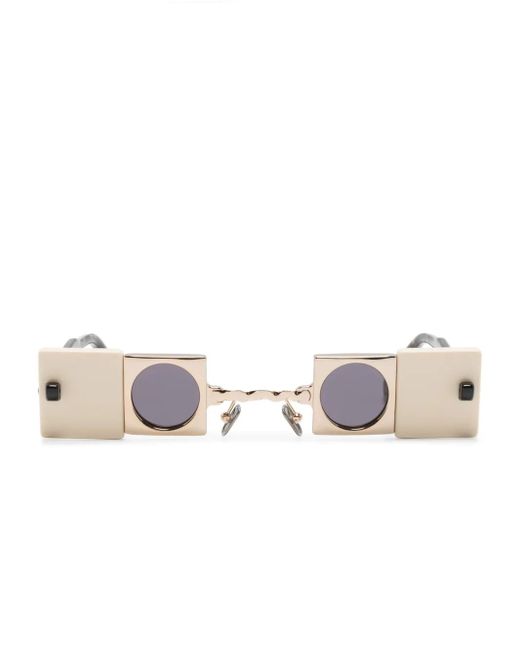 Kuboraum Natural Q50 Geometric-Frame Sunglasses