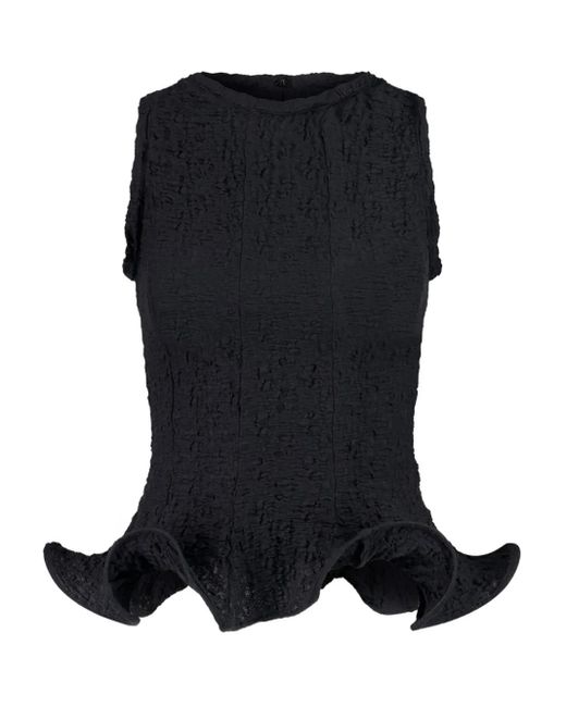 MSGM シャーリング タンクトップ Black