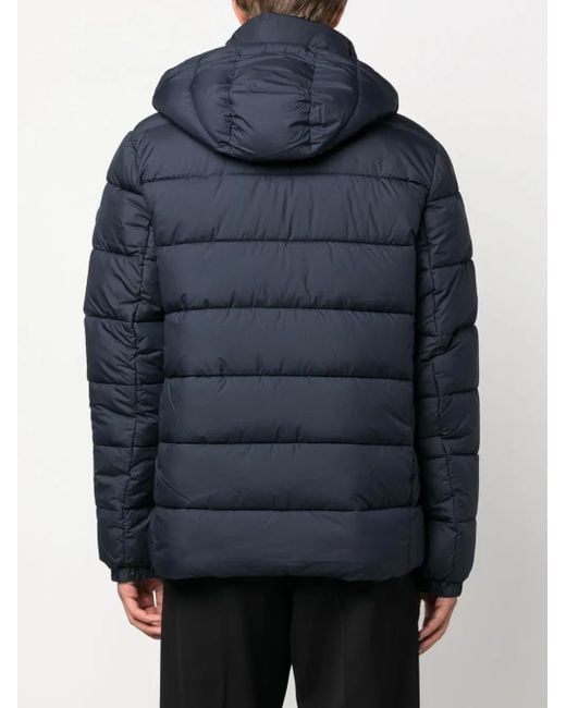 Save The Duck Blue Zip-Up Padded Jacket for men