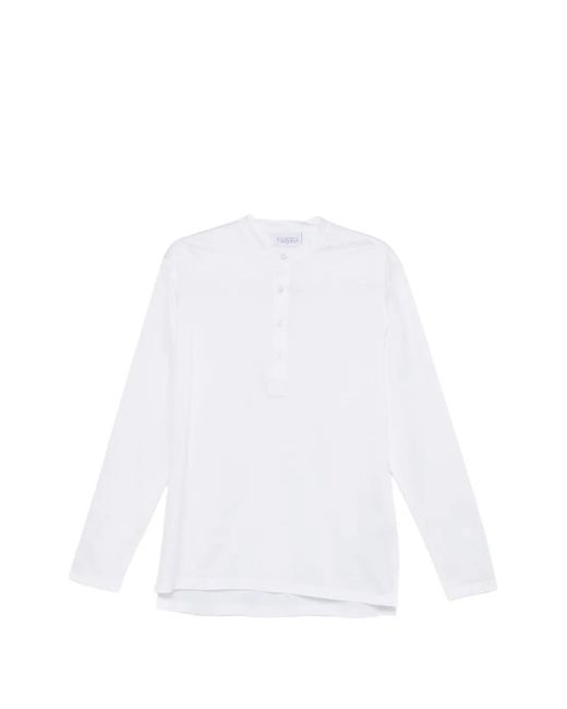 TOKYO JAMES White Button-Up T-Shirt for men