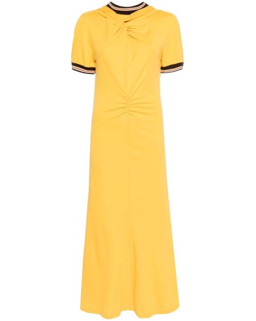 Wales Bonner Yellow Wing Logo-embroidered Dress