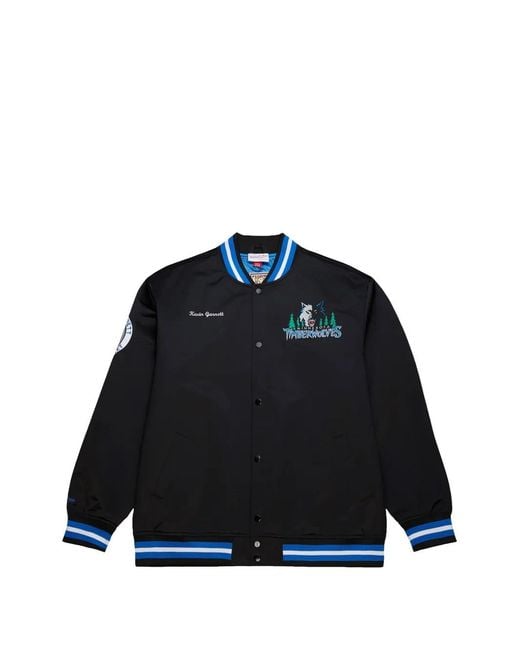 Mitchell & Ness Blue X Nba Minnesota Timberwolves Kevin Garnett Bomber Jacket for men