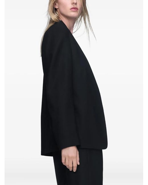 Maison Margiela Black Four-Stitch Open-Front Blazer for men