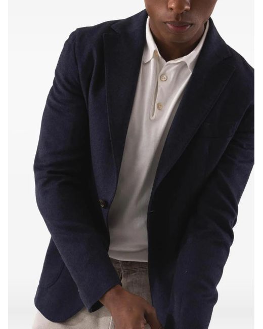 Single-Breasted Patch-Pocket Blazer Eleventy pour homme en coloris Blue