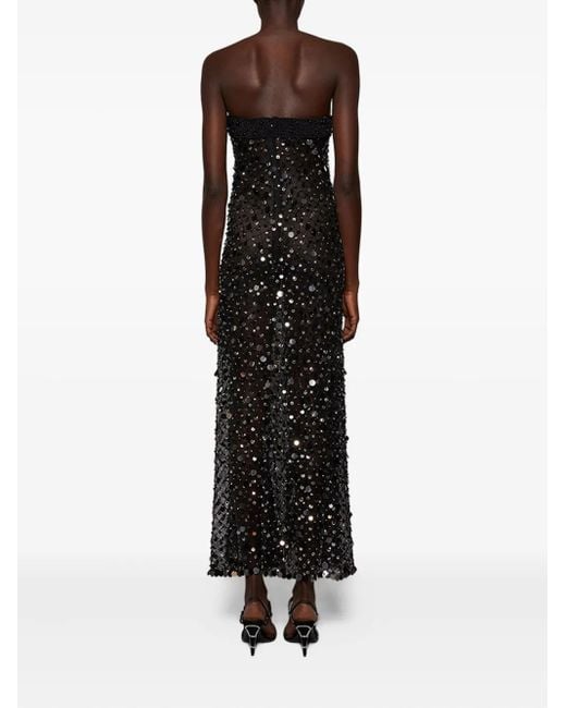 Abito Midi Con Paillettes di Roberta Einer in Black
