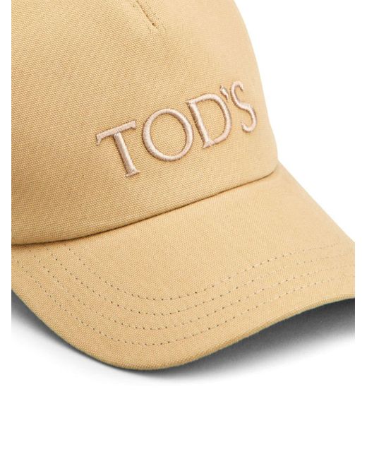 Tod's Natural Logo-embroidered Cotton Baseball Cap for men