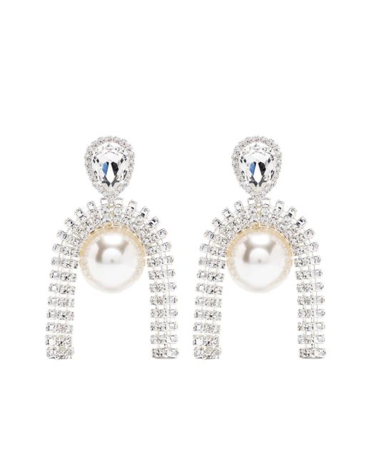 Magda Butrym White Freshwater-pearls Drop Earrings