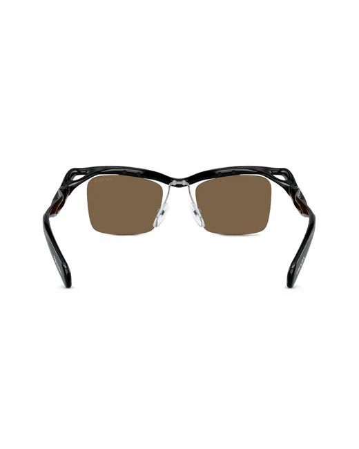 Prada Brown Pr A15S Square-Frame Sunglasses