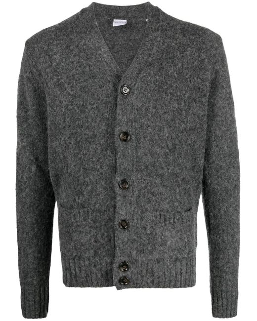 Aspesi Gray Button-Up Wool Cardigan for men