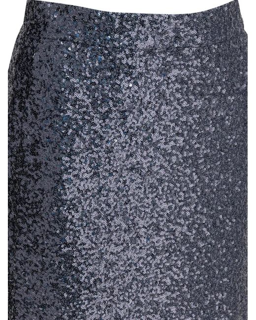 Semler Blue Sequinned Pencil Skirt