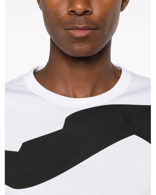 Comme des Garçons White Graphic-Print Cotton T-Shirt for men