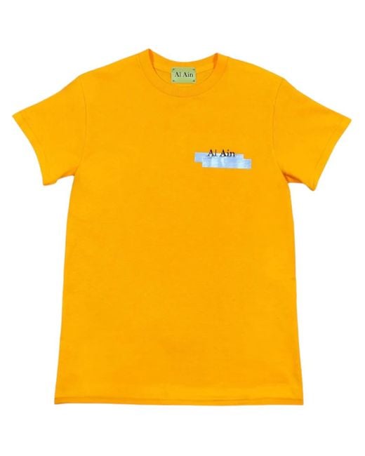 Al Ain Yellow Graphic-Print T-Shirt