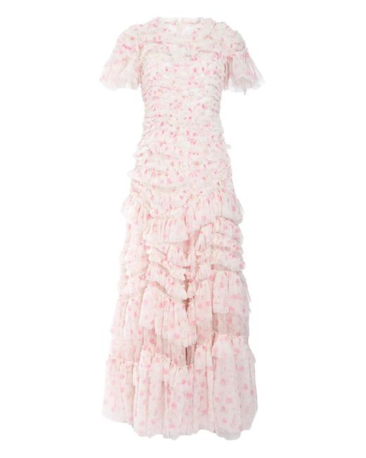 Needle & Thread Pink Rose Ditsy Gown
