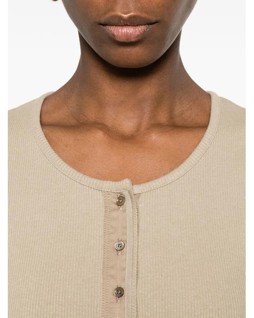 Lemaire Natural Cotton And Linen T-Shirt