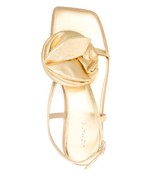 Vic Matié Natural Metallic Sandals
