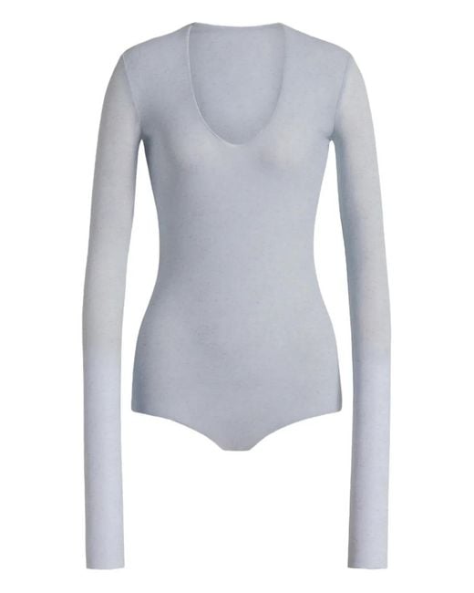 Alberta Ferretti Blue Long-Sleeve Body