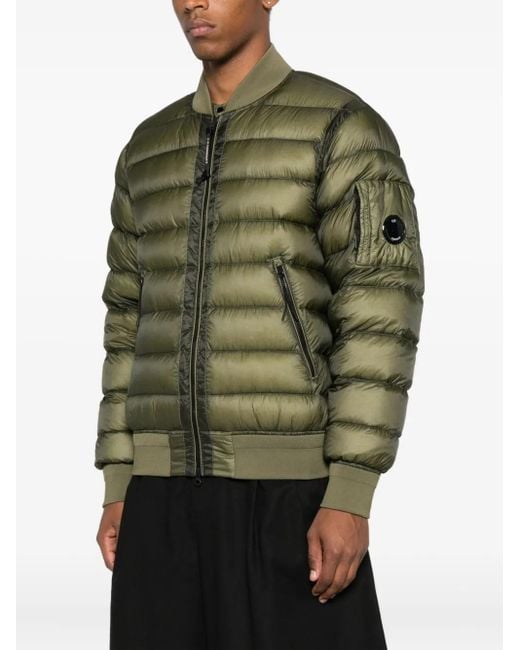 C P Company Green D.D. Shell Padded Bomber Jacket for men