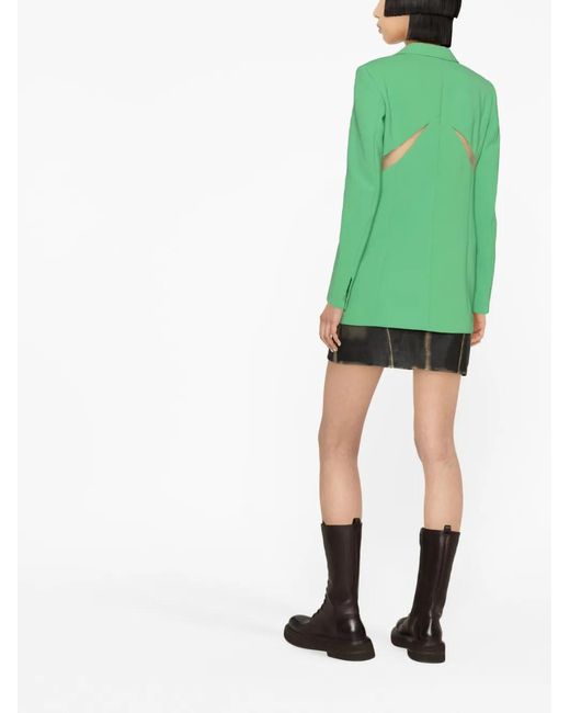 DSquared² Green Tulle Insert Blazer Jacket