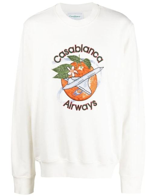 Casablanca White Orbite Autour De L' Sweatshirt for men
