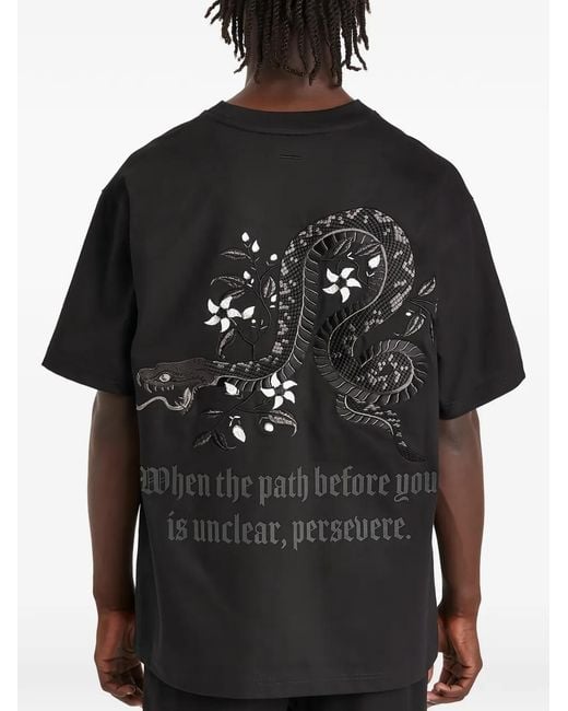 Only the Blind Night Python T-Shirt in het Black voor heren