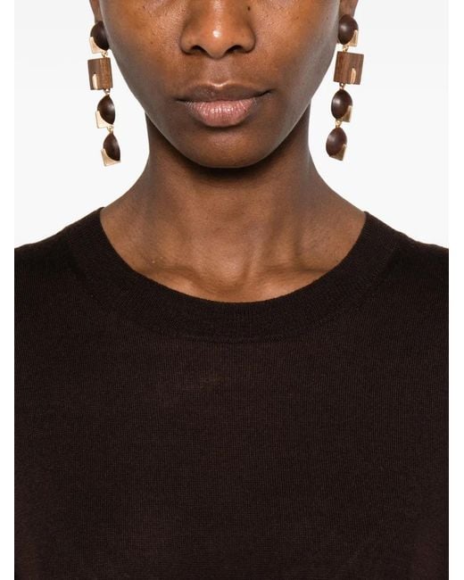 P.A.R.O.S.H. Black Short-Sleeve Crew-Neck T-Shirt