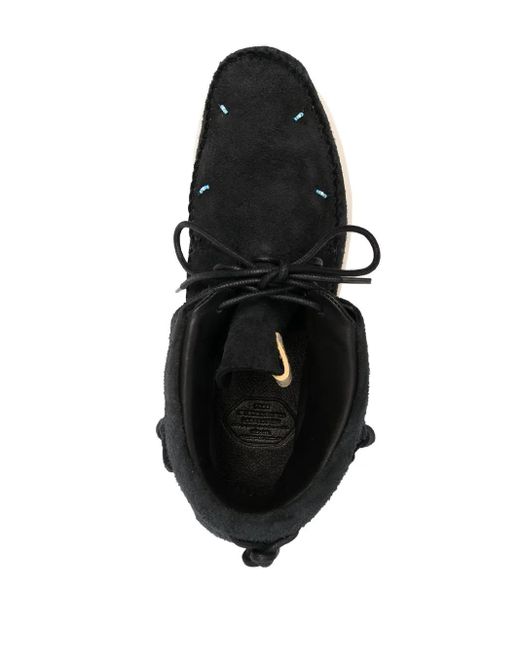 Visvim Black Lhamo Folk Suede Sneakers for men
