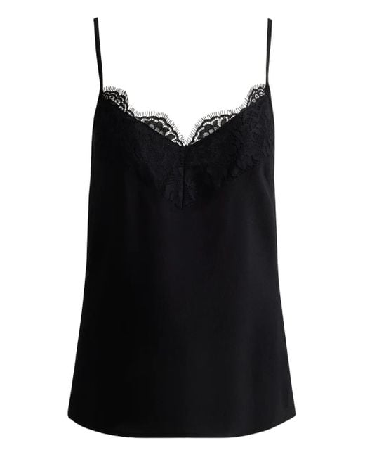 St. John レーストリム シルクトップ Black