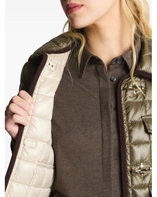 Fay Green Quilted Cropped Jacket