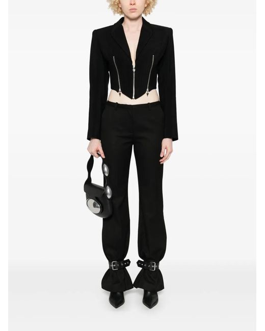 Mugler Black Zip-Up Jacket