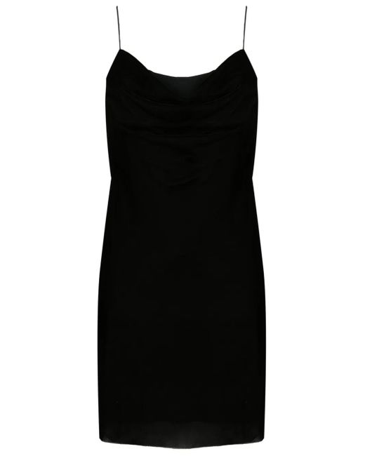 Dion Lee Black Corset-Style Velvet Minidress