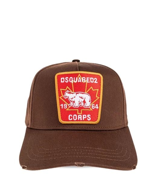 Cappello Con Applicazione di DSquared² in Red da Uomo