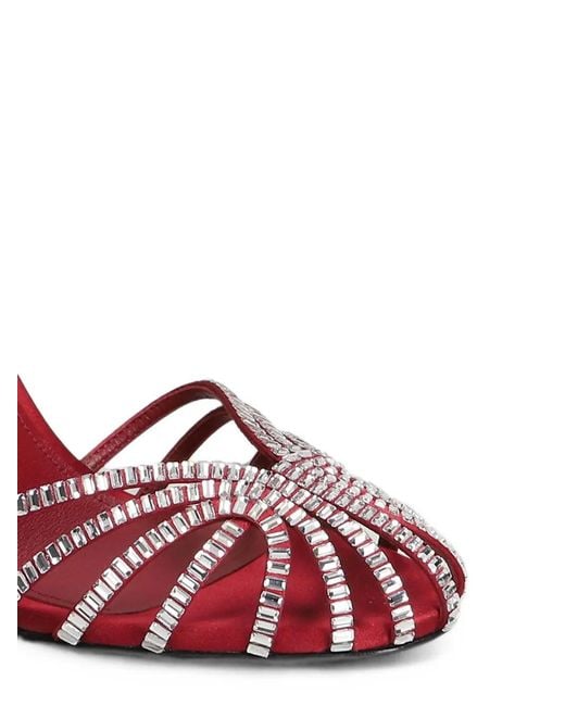 ALEVI Pink Penelope Crystal-Embellished Cage Sandals