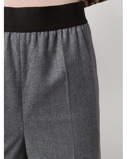 Stella McCartney Gray Cropped Flannel Trousers
