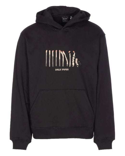 Daily Paper Hoodie Met Print in het Black voor heren