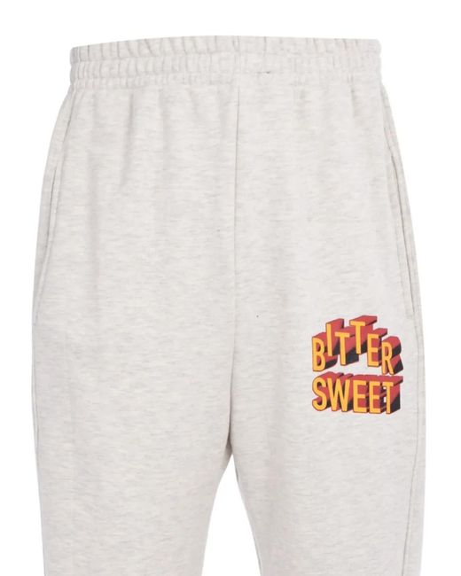 Tee Library White Bittersweet Graphic-Print Track Pants for men