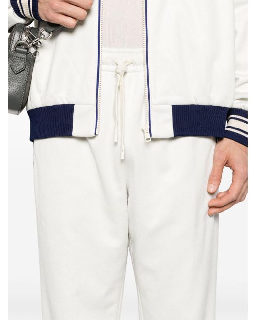 Pantalon de jogging à patch logo Gucci pour homme en coloris White
