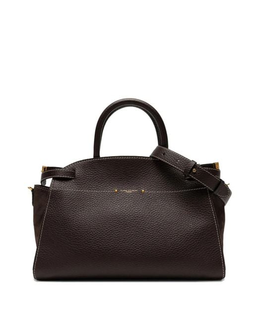 Gianni Chiarini Black Farah Maxi-Grain Leather Tote Bag