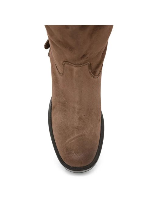 Chloé Brown Dakota Buckle-Detail Boots