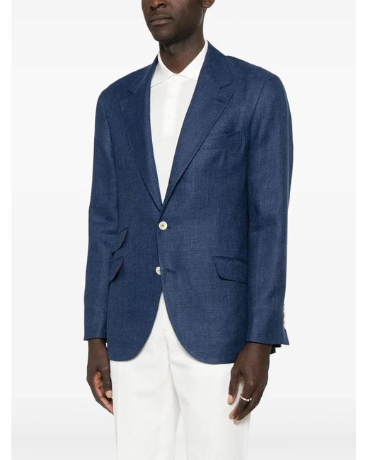 Brunello Cucinelli Blue Jackets for men