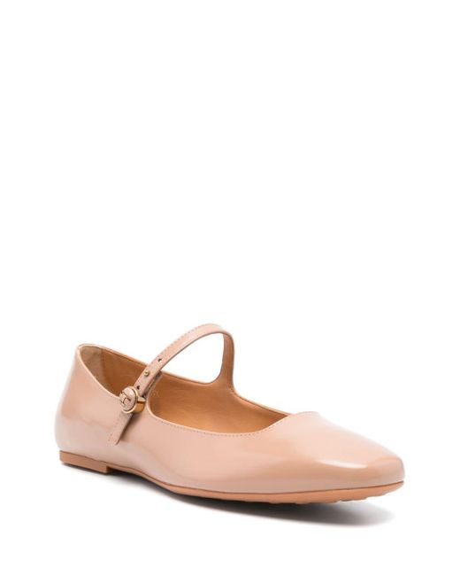 Tod's Pink Leather Ballet Flats