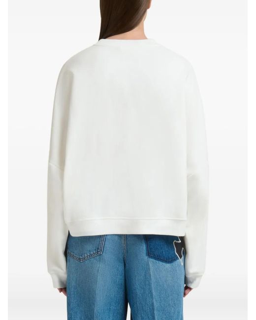 Marni Sweater Met Tulpprint in het White