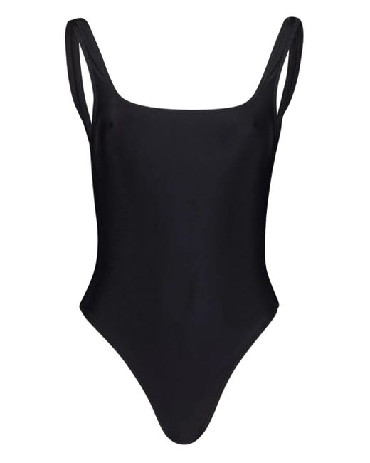 Matteau Black Badeanzug Mit Eckigem Ausschnitt