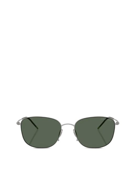 Giorgio Armani Green Round-Frame Sunglasses for men