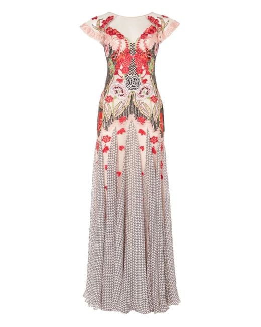 Temperley London Remi ラッフルトリム マキシドレス Pink