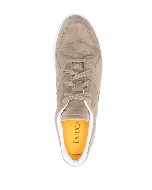 Doucal's Brown Lace-up Suede Sneakers for men