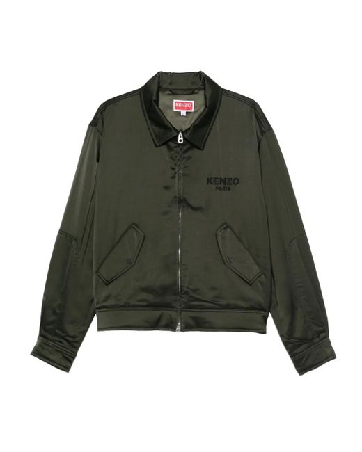 KENZO Green Jacket With Embroidery for men