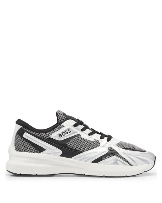 メンズ Boss レースアップ スニーカー White