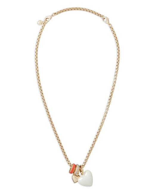 Roxanne Assoulin White The Box Chain Heart-Charm Necklace
